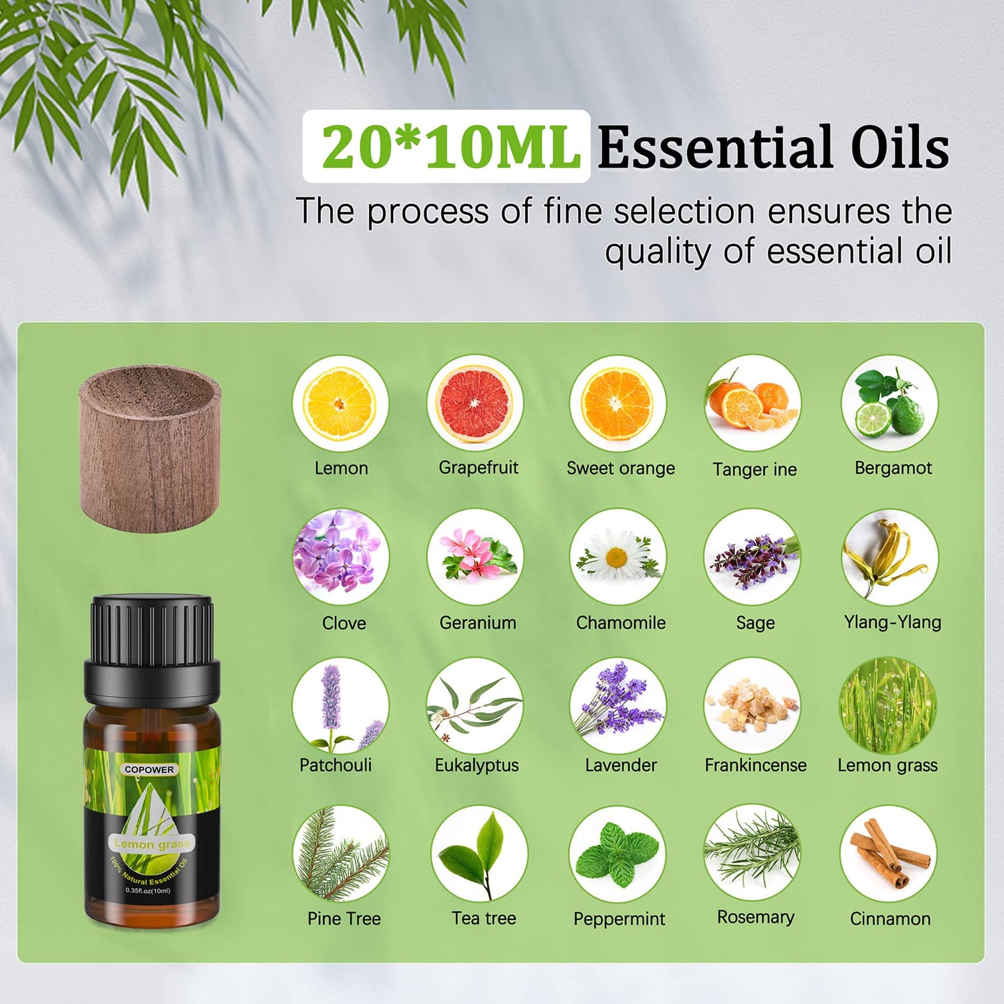 - Essential Oils for Diffusers for Home | COPOWER 20 x10mL Diffuser Oils Fragrance -