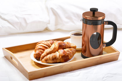 bonVIVO Cafetiere - GAZETARO I 350ml, 8 Cup, Stainless Steel French Press Coffee Maker w/Bonus Scoop and Replacement Filter Mesh - Heat-Resistant Coffee Press - Gifts for Women and Men Copper