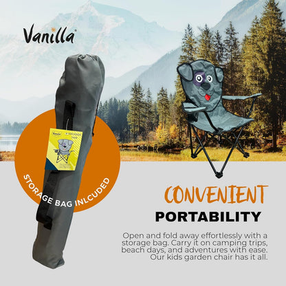- Kids Camping Chair Kids Garden Chair | Toddler Saftey Lock | Lightweight Childs Compact Chair with Cup Holder -