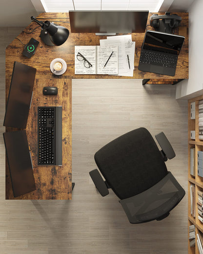 - VASAGLE Computer Desk, L-Shaped Corner Desk -