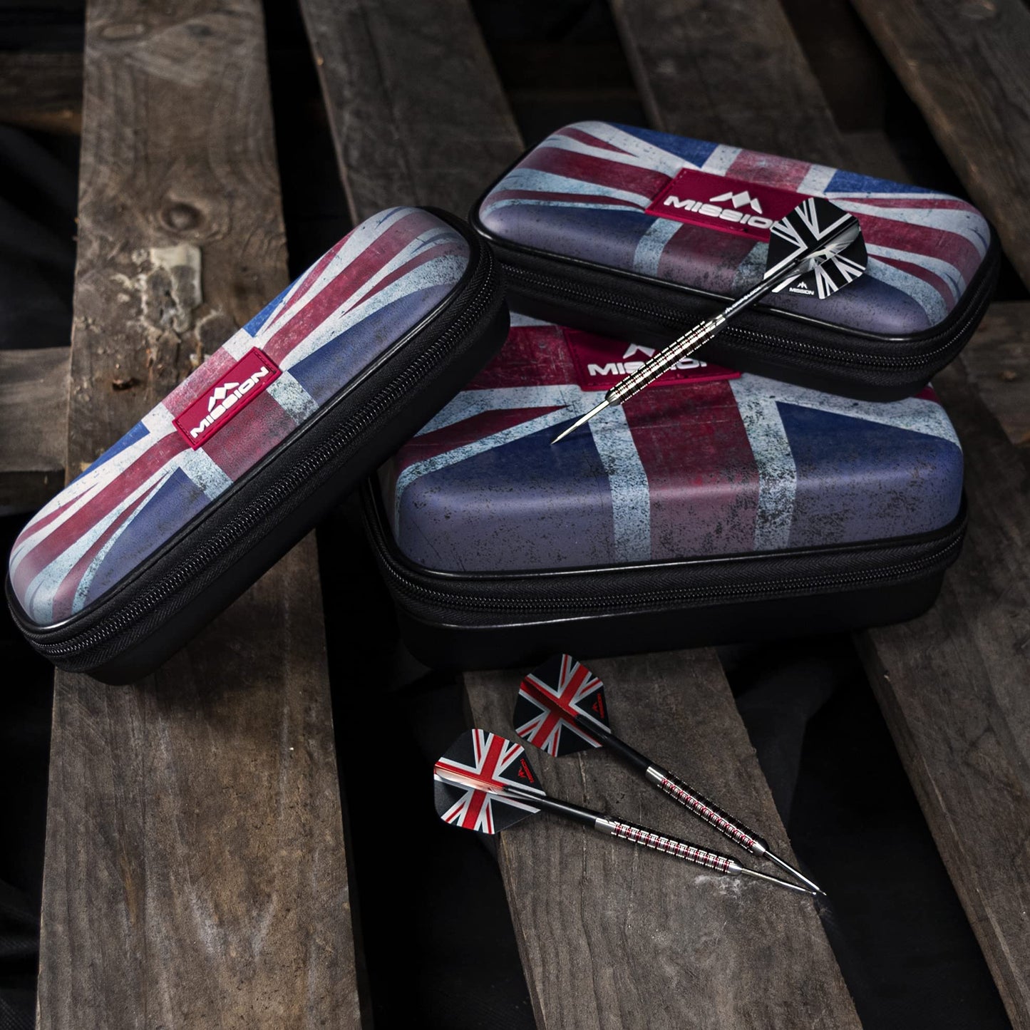 - Mission Darts Union Jack Darts Case | Freedom Wallet | Luxor Holds Assembled Darts UJ, Slim (W040) -