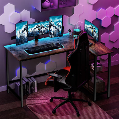 - WOODYNLUX L Shaped Desk - 43 Inch Gaming Desk, Computer Corner Desk