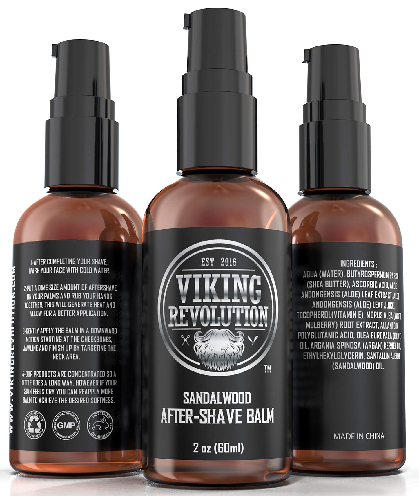 - Viking Revolution Aftershave Balm for Men for Sensitive Skin - Sandalwood Scent -