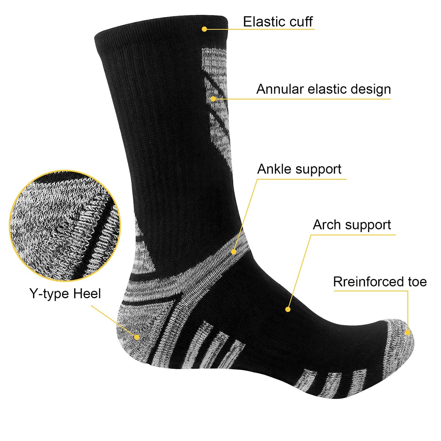 - Srclo | Wicking Breathable Cushion Anti Blister Casual Crew Socks | Multi Performance Hiking Walking -