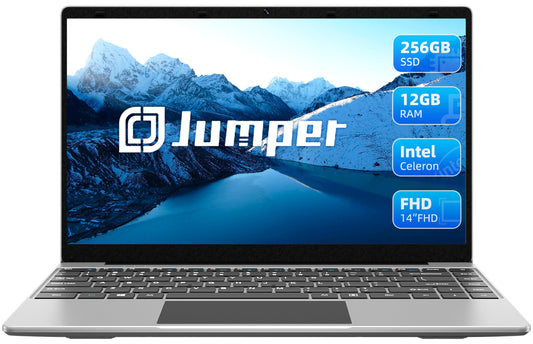 - jumper 14 inch laptop | 256GB SSD 12GB LPDDR4 Laptop | FHD IPS Display | Quad-Core Celeron J4105 | 2.4/5G WiFi | USB 3.0 | Bluetooth 4.0 -