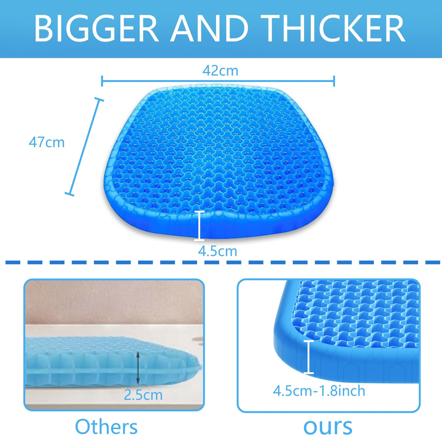 - Wenisuow Gel Seat Cushion, Cushion cover, Double Thick Egg Seat Cushion