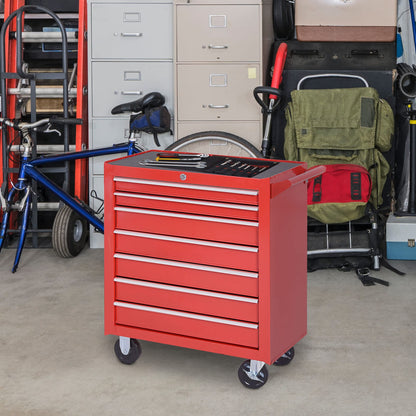 - DURHAND Roller Tool Cabinet Storage Chest Box | 7 Drawers | Roll Wheels | Garage Workshop -