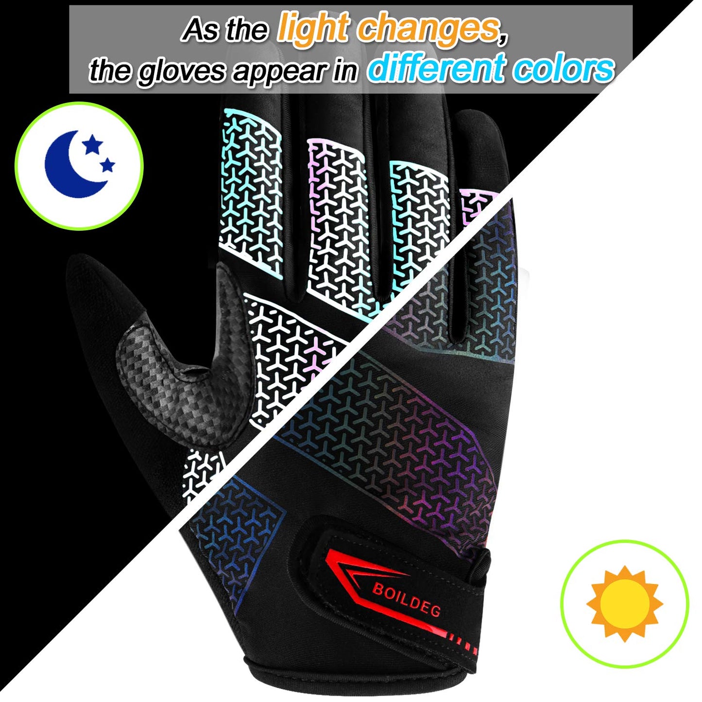 - OILDEG Cycling Gloves | Full Finger | Mountain Bike Gloves | Anti-Slip | Shock-Absorbing -