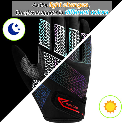 - OILDEG Cycling Gloves | Full Finger | Mountain Bike Gloves | Anti-Slip | Shock-Absorbing -