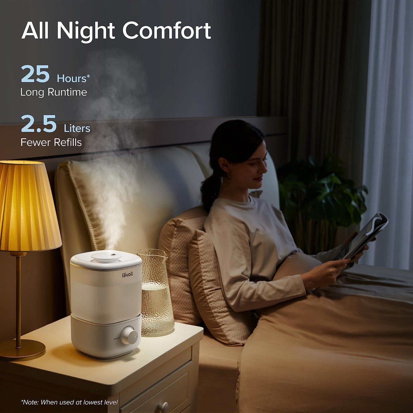 - LEVOIT Top Fill Humidifier | 2.5L Tank | Easy to Fill & Clean -