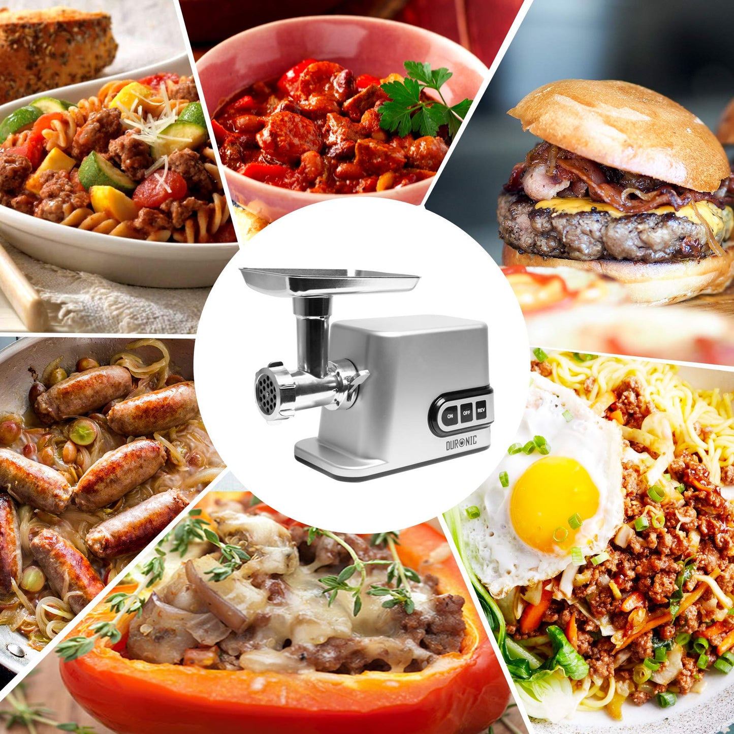 - Duronic Meat Grinder MG301 | Electric Meat Mincer Machine | Sausage Maker and Kibbeh Maker | Grinder Mixer for Food -