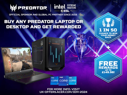 Acer Predator Helios Neo 18 PHN18-71 Gaming Laptop - Intel Core i7-14700HX, 16GB, 1TB SSD, NVIDIA GeForce RTX 4070 8G, 18" WQXGA IPS 165Hz, Windows 11, Black