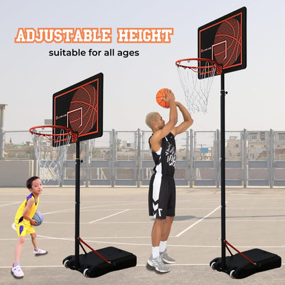 Bee-Ball BB-05 Adjustable Basketball Hoop (Basketball Stand) (5.2 ft -6.8 ft)