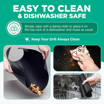 - Lukata Extra Large BBQ Grill Mats - Reusable Non Stick Teflon Heat Resistant BBQ Mats -