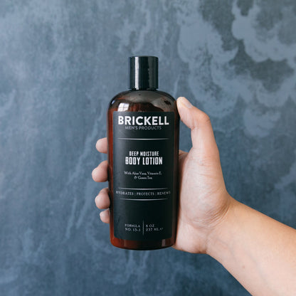 Brickell Men's Deep Moisture Body Lotion for Men, Natural and Organic Protects and Hydrates Dry Skin, 237 ml, Scented…