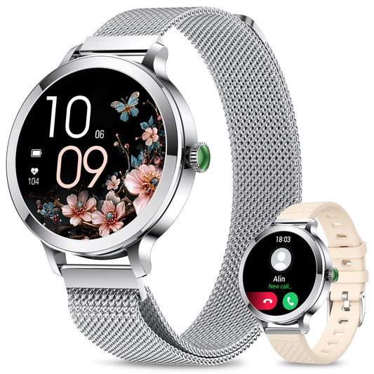 - Smart Watch for Women Answer/Make Calls, | 1.1" Touch Screen | Smart Watches with Heart Rate SpO2 Sleep Monitor -