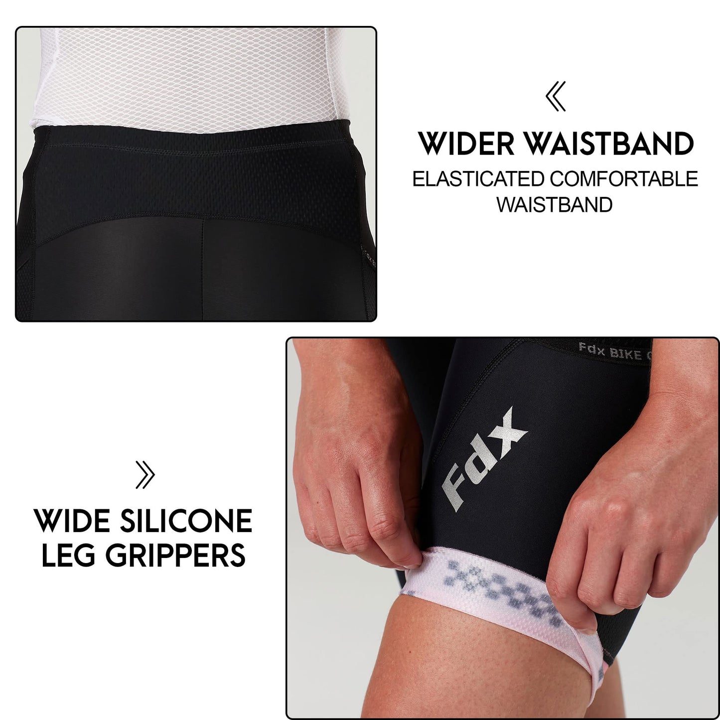 - FDX Cycling Shorts Men's | 3D Anti-Bac Padded All Day Bike Shorts -