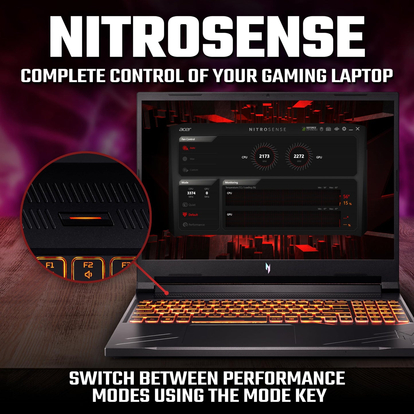 Acer Nitro V 16 ANV16-41 Gaming Laptop - AMD Ryzen 7 8845HS, 16GB, 1TB SSD, NVIDIA GeForce RTX 4060 8G, 16" WUXGA IPS 165Hz, Windows 11, Black