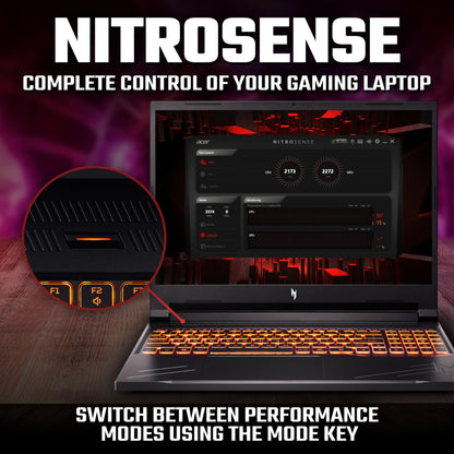 Acer Nitro V 16 ANV16-41 Gaming Laptop - AMD Ryzen 7 8845HS, 16GB, 1TB SSD, NVIDIA GeForce RTX 4060 8G, 16" WUXGA IPS 165Hz, Windows 11, Black