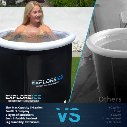 - Explore Ice Recovery Pod 2.0 | Extra Large Cold Tub | Premium Cold Plunge -