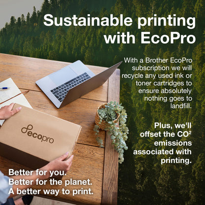 BROTHER HL-L2400DWE Mono Laser Printer with EcoPro subscription | 4 mths free trial | Automatic toner delivery | Free manufacturers gurantee | UK Plug