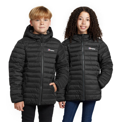 Berghaus Kids' Kirkhale Baffle Jacket with Lightweight Insulation and Water Resistant Fabric, Kids' Winter Jacket, Hiking & Outdoor Recreation Clothing (13 Years, Black)