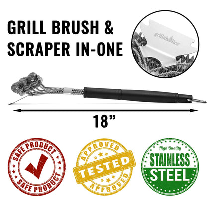 - Grillaholics Bristle Free BBQ Brush -
