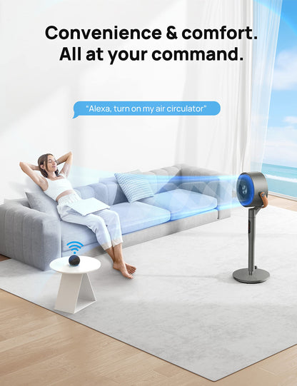 - Dreo Smart Pedestal Fan with Remote | PolyFan 513S | 43'' Quiet Standing Fan -