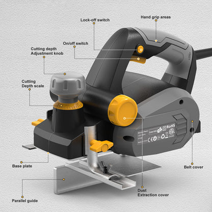 - Electric Hand Planer | Jellas 16000RPM Planer | Planer For Woodworking -