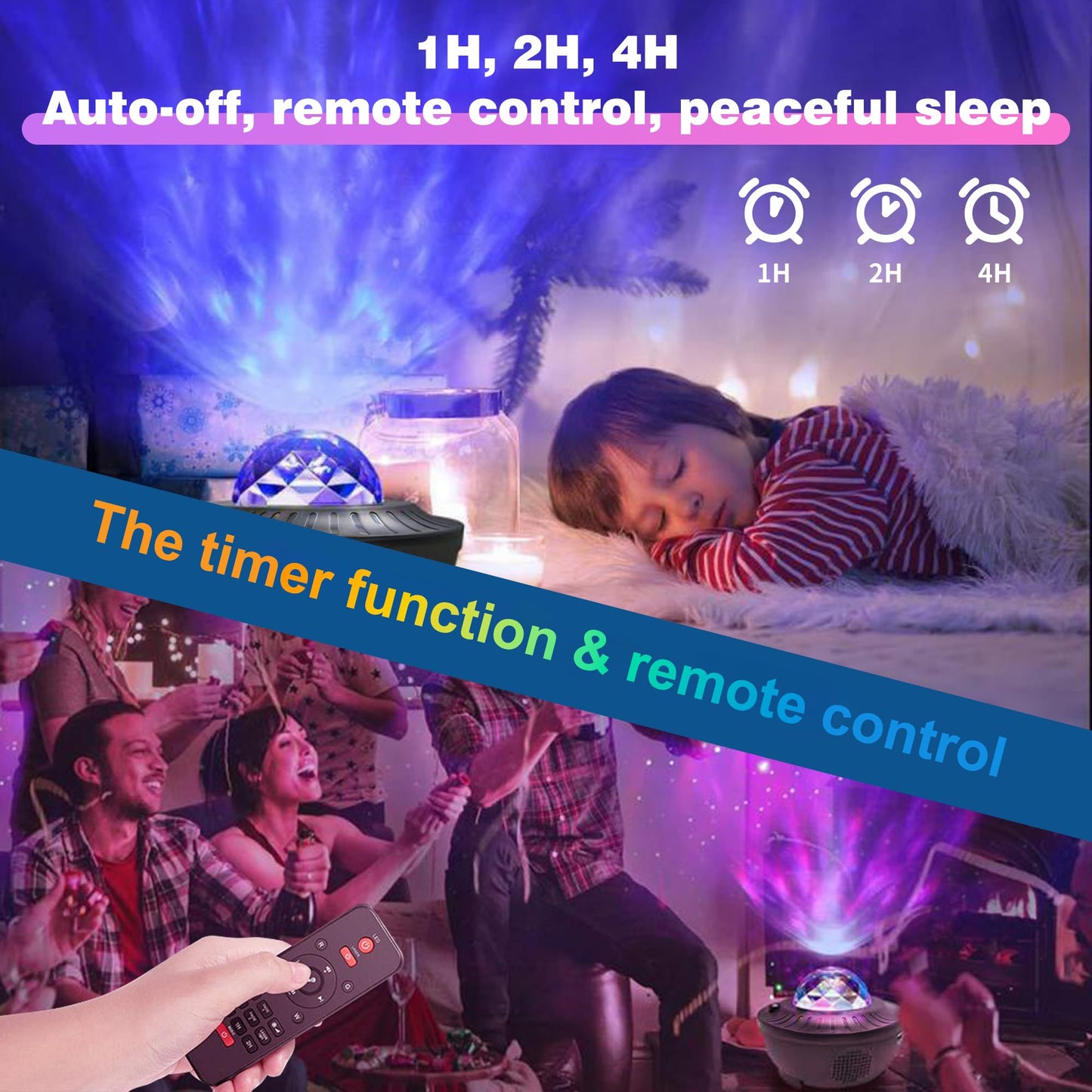 - Fanser Star Projector | Galaxy Projector | Night Light Projector | Ocean Wave | Remote Control -