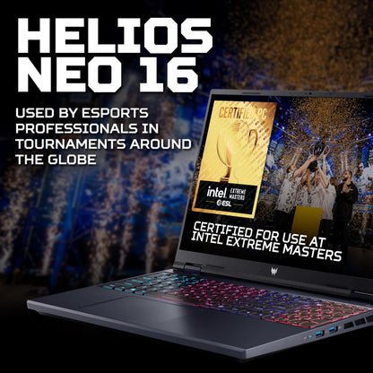 Acer Predator Helios Neo 16 PHN16-72 Gaming Laptop - Intel Core i7-14650HX, 16GB, 1TB SSD, NVIDIA GeForce RTX 4060 8G, 16" WQXGA IPS 165Hz, Windows 11, Black