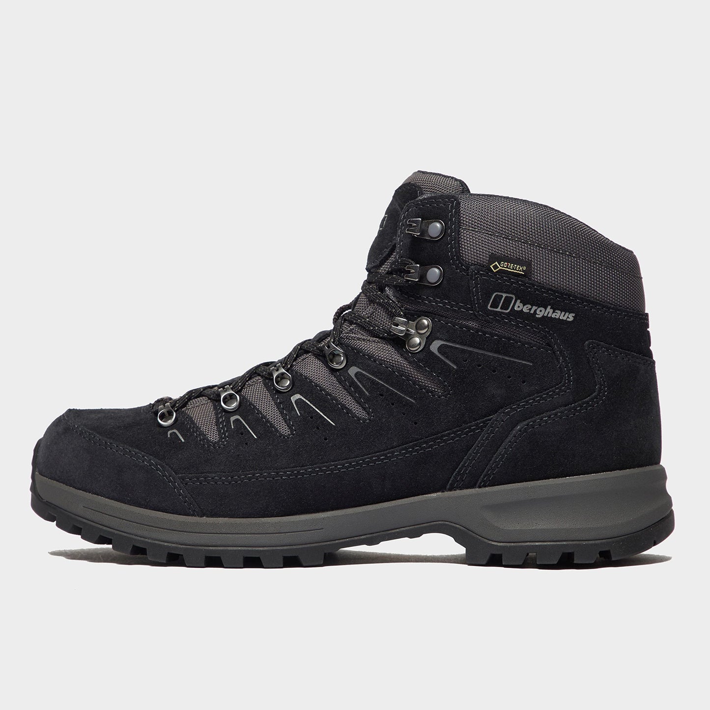 Berghaus Men's Explorer Trek GORE-TEX Walking Boots with High Traction Vibram Sole, DofE Recommended Kit, GTX, Waterproof, Breathable, Lightweight, Outdoors, Hiking & Trekking Footwear, Grey, UK8