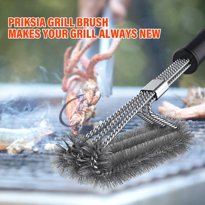 BBQ Brush 45cm Heavy Duty Grill Brush Long Handle BBQ Cleaning Kit for BBQ Grill