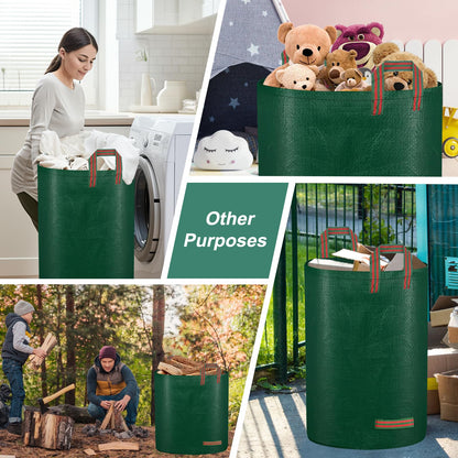 - Garden Waste Bags Heavy Duty with Handles | 272 Litre Reusable Outdoor Garden Yard Bag Foldable Garden Bags | 3 Pack -