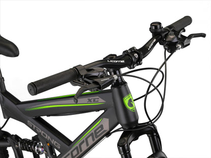 - Licorne Bike Strong D 29 Inch Mountain Bike Fully | Suitable from 150 cm | Front and Rear Disc Brake | Shimano 21 Speed Gears -