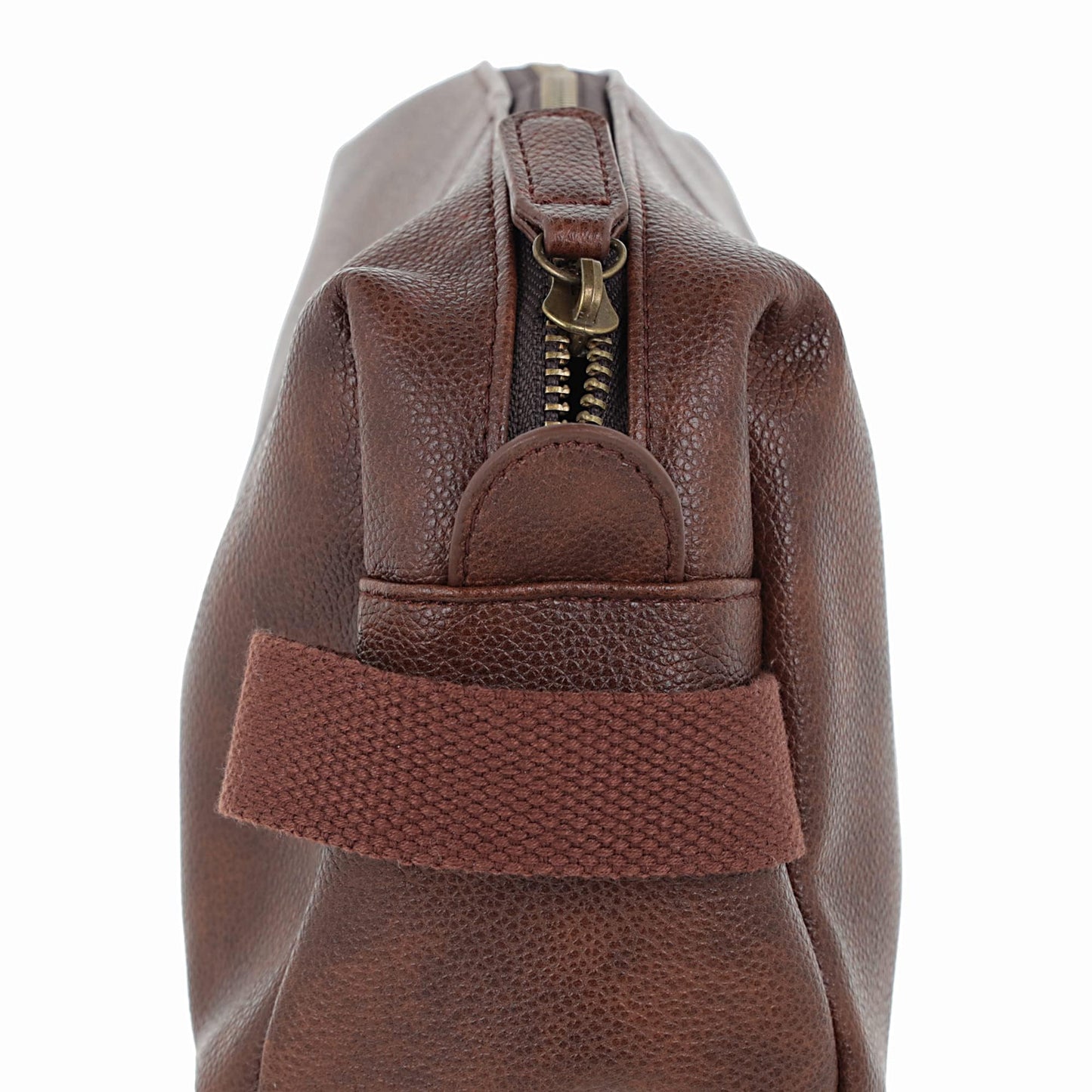 Brown Personalised Mens Leather Toiletry Bag Mens Travel Wash Bag Empty Birthday Gifts for Him Fathers Birthday Gifts Personalised Mens Leather Wash Bag Only