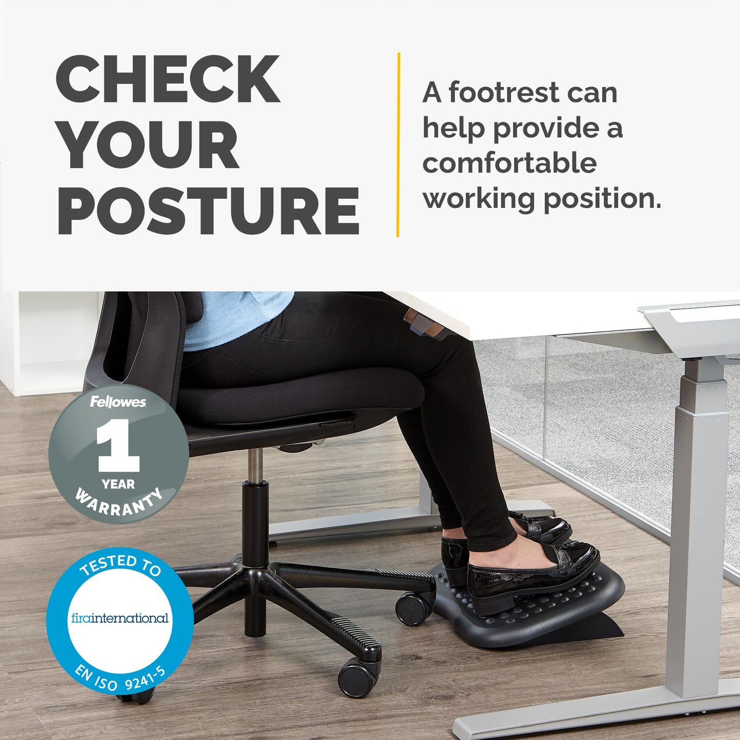 - Fellowes Foot Rest Under Desk | Everyday Foot Support Ergonomic Foot Rest -