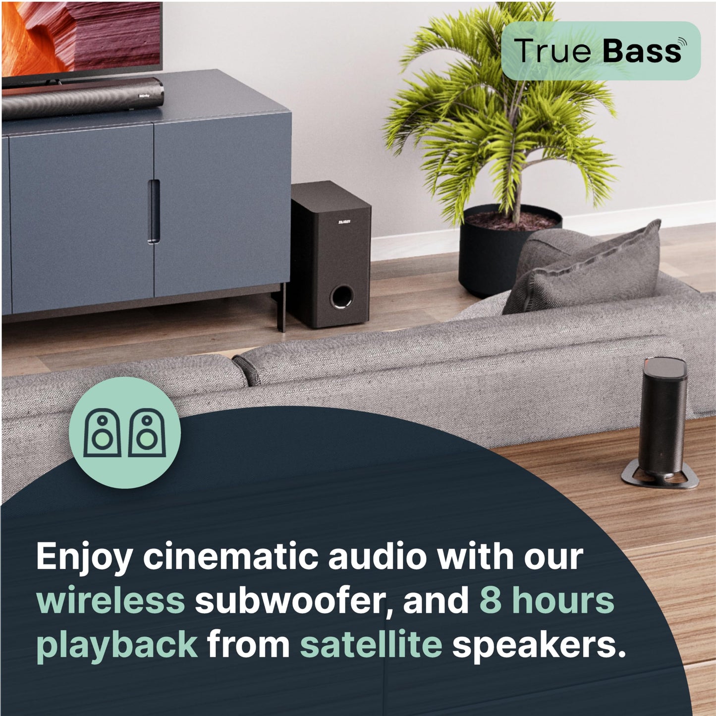 - MAJORITY Everest | Bluetooth 5.1 Surround Sound System | 3D Dolby Audio Soundbar -