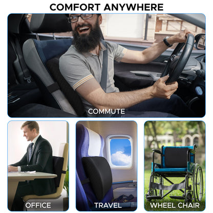 - EcoNour Lumbar Support Pillow for Car and Office Chair  -