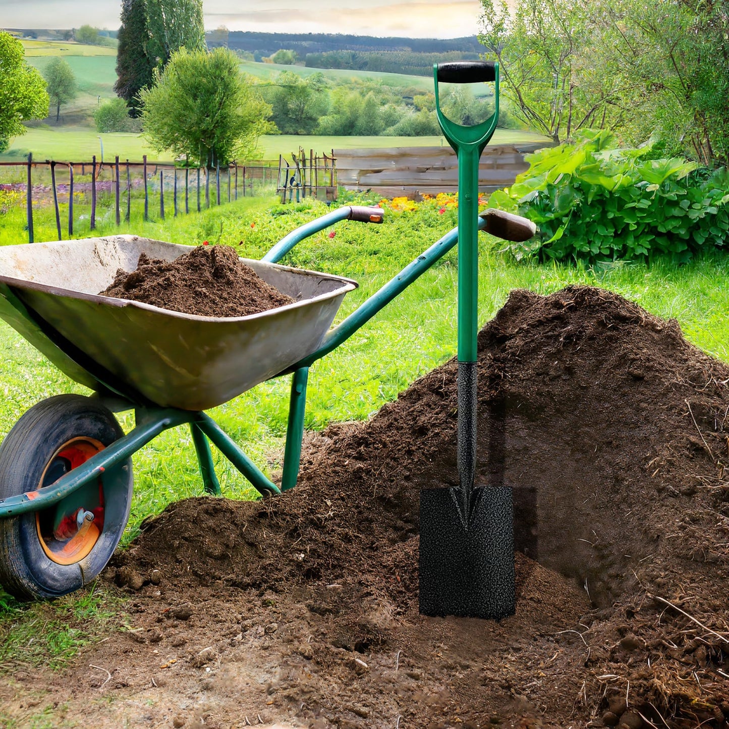 - Digging Shovel | Steel Gardening Soil Border Spade -