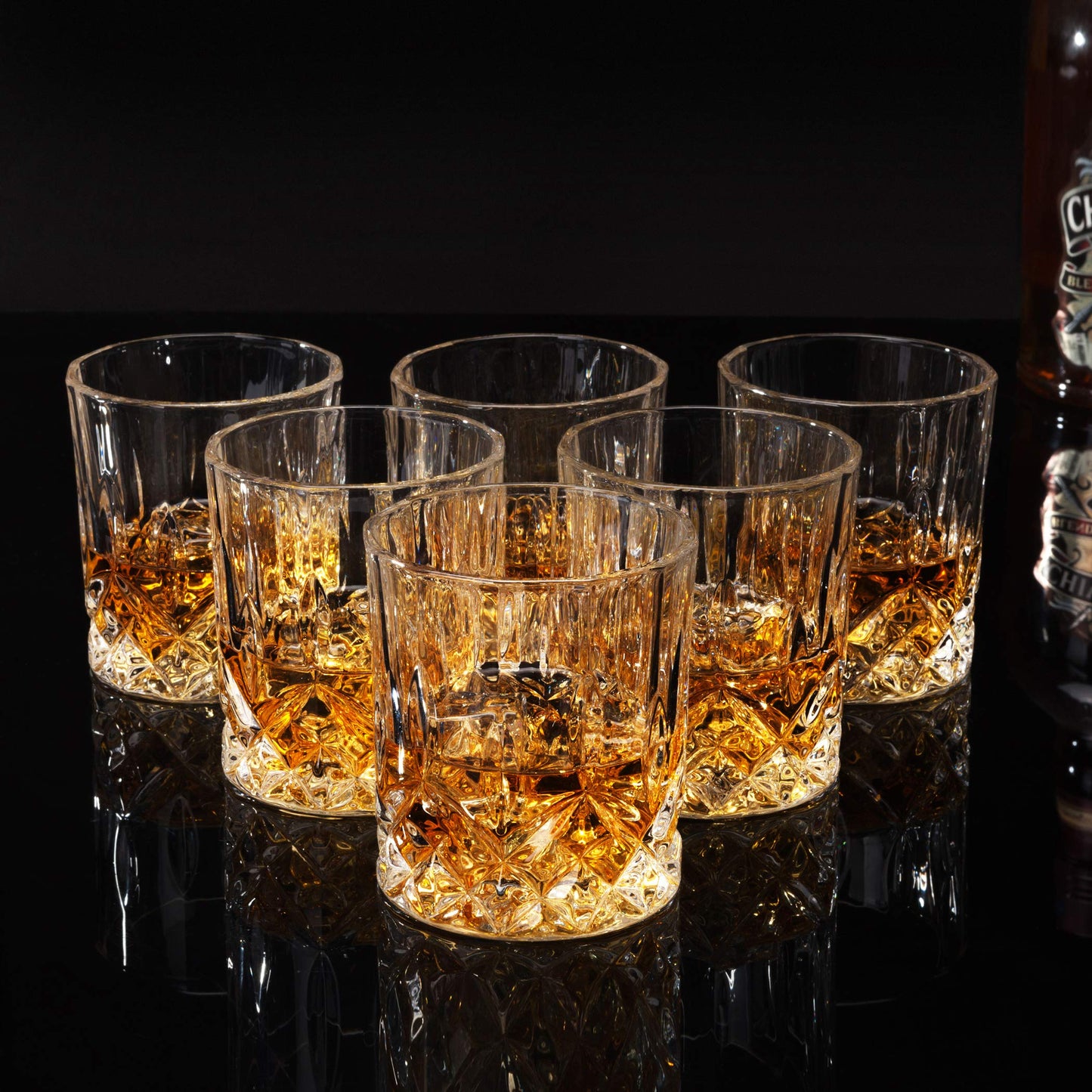 - KANARS Whiskey Glasses Set | Crystal Whisky Glass 300 ml | Unique Stylish Gift Box | 6-Piece -