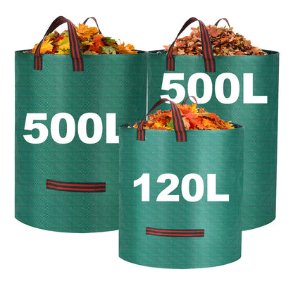 - Heavy Duty Garden Waste Bags with Handles | Large Garden Bags | Reusable Waterproof Garden Sack for Garden Waste -