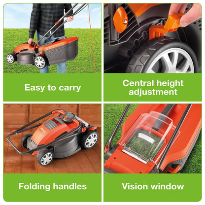 - Flymo Speedi-Mo 360VC Electric Rotary Lawn Mower | 1500W | 36cm Cutting Width | 40 L Grass Box | 967663301 -