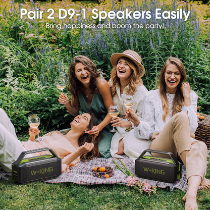 - W-KING Bluetooth Speaker, 100W PEAK 60W Loud Portable Wireless Waterproof Bluetooth Speaker IPX6