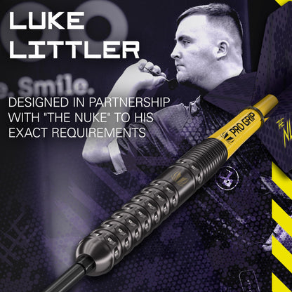 - TARGET Darts | Luke Littler G1 24G 90% Tungsten Swiss Point Steel Tip Darts Set |  Player Edition The Nuke Dart Set | Pro Grip Shafts -