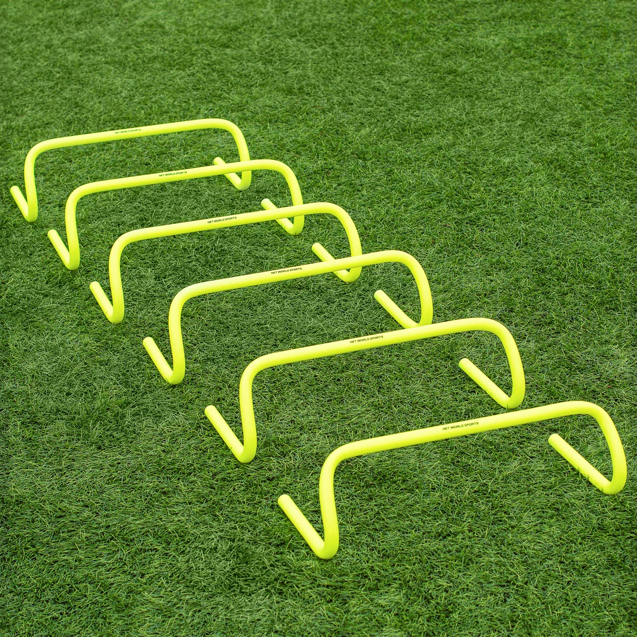 - FORZA Speed Training/Agility Hurdles [Pack of 6] | 3 Sizes - 6in, 9in Or 12in | Multi Sports Equipment | Fitness Agility Set | Fluro Yellow Training Equipment (6in) -