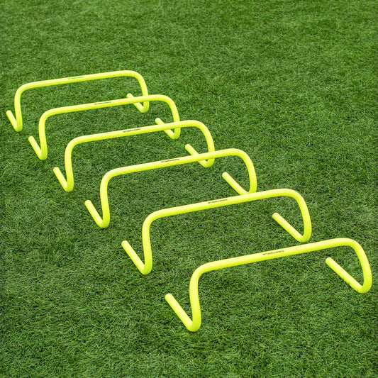 - FORZA Speed Training/Agility Hurdles [Pack of 6] | 3 Sizes - 6in, 9in Or 12in | Multi Sports Equipment | Fitness Agility Set | Fluro Yellow Training Equipment (6in) -