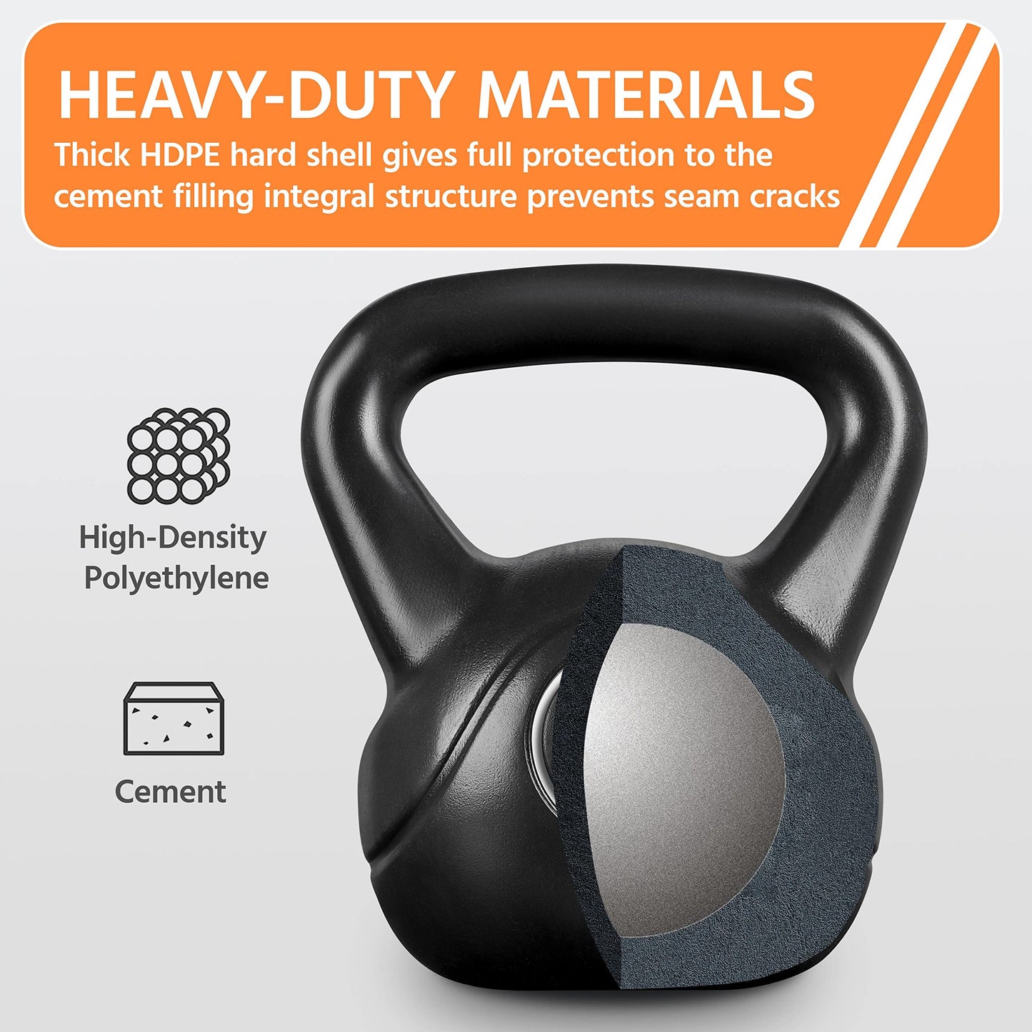 - Yaheetech 10KG Coated KettleBell for Strength and Weight Training, Home Gym, Black.