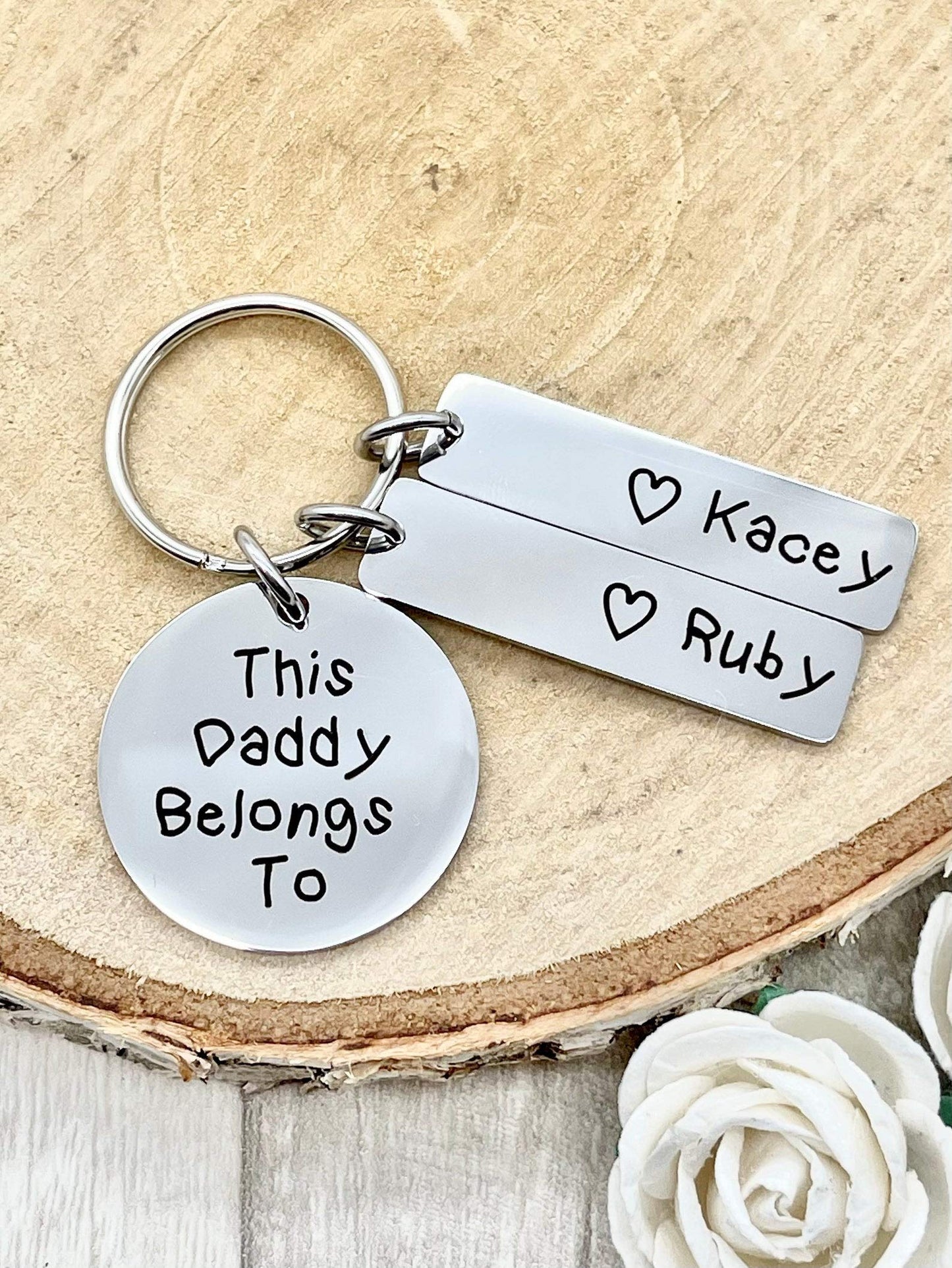 - Gift for Daddy | Personalised Fathers Day Keyring -