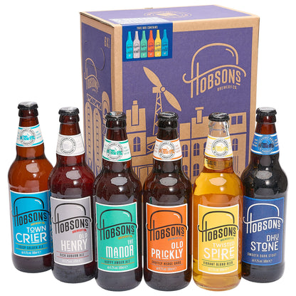 - Hobsons Premium Craft Beers Gift Set | Mixed Real Ale Taster Selection 6 x 500ml Bottle Pack -